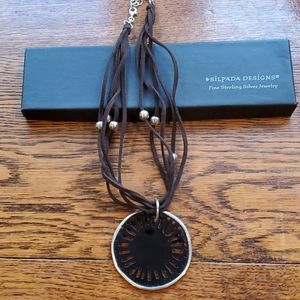 Silpada Sterling Silver/Leather necklace